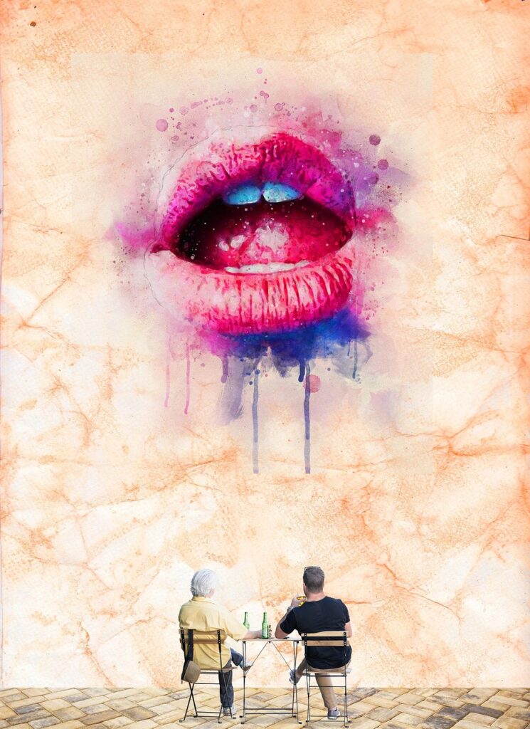 teeth, mouth, kiss, painting, art, art, art, art, art, art