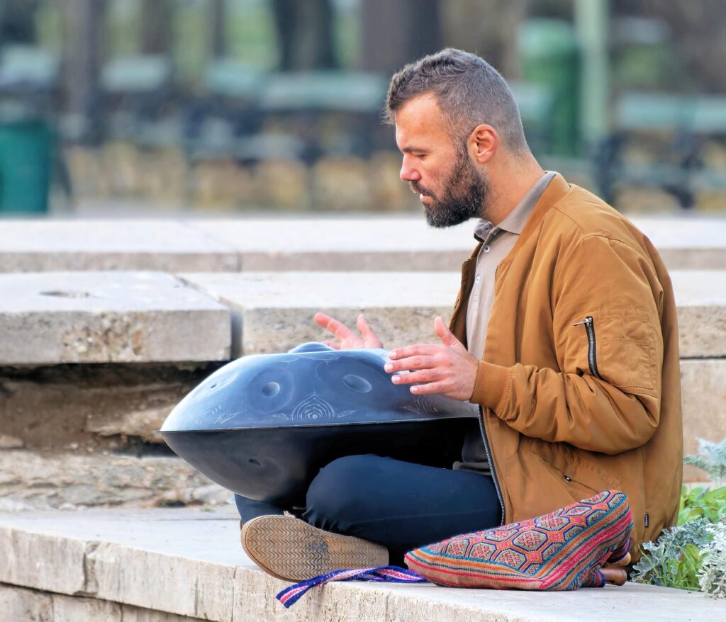 personal, man, busker, game, musical instrument, percussion, rhythms, the music, outdoor, attraction